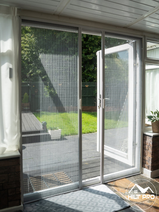 Premium Double Pleated Fly Screen for French, Double & Sliding Doors